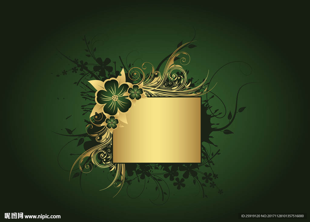 欧式花纹包装节日贺卡海报设计