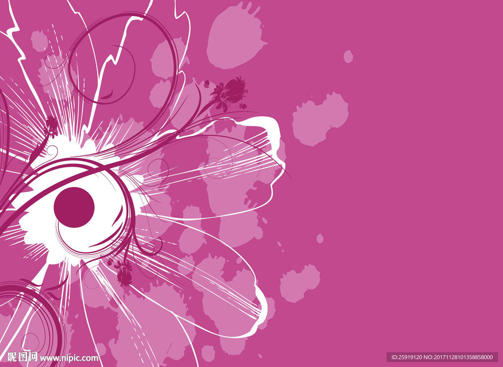 手绘花朵节日贺卡婚庆海报设计