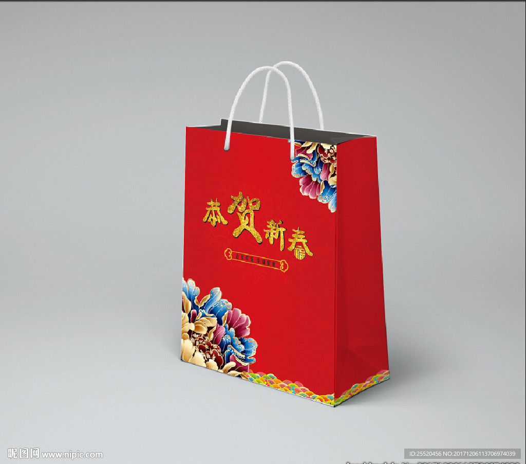 新春手提袋展开图