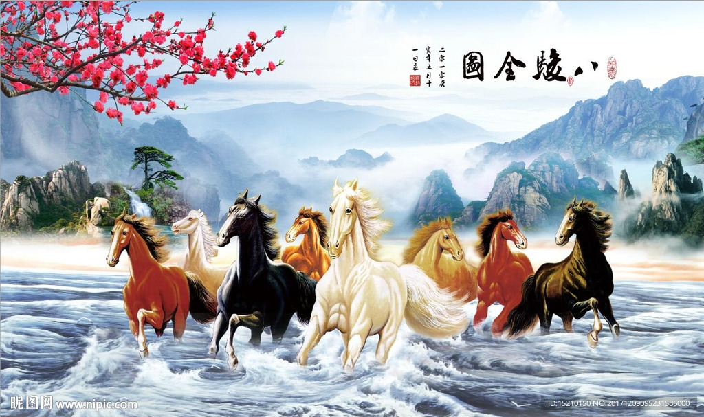 八骏全图
