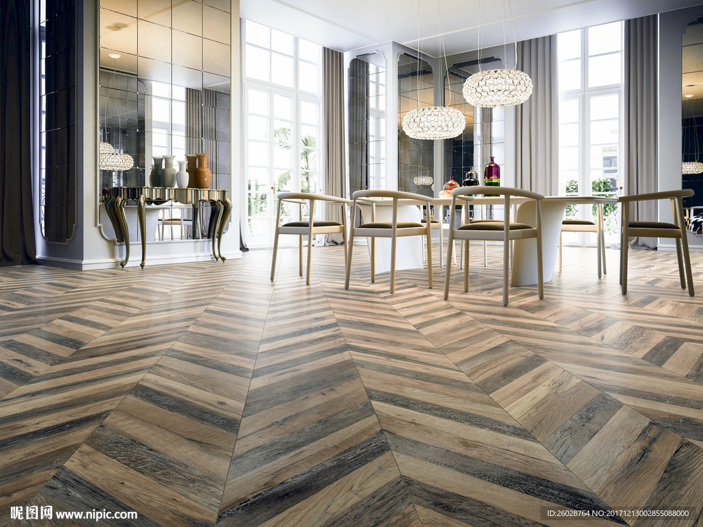 极致北欧风 最新仿古砖效果图