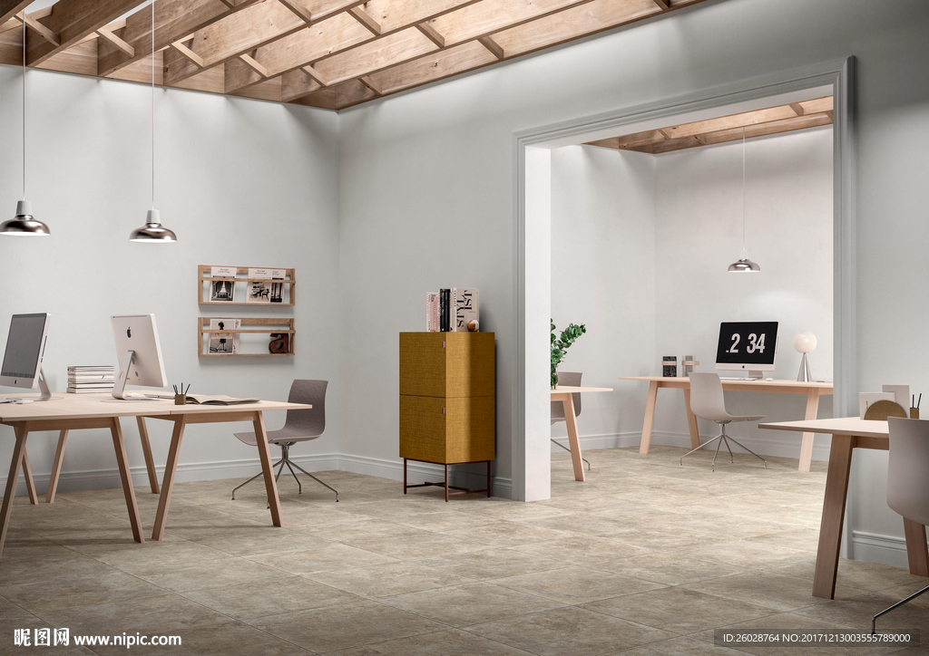 极致北欧风 最新仿古砖效果图