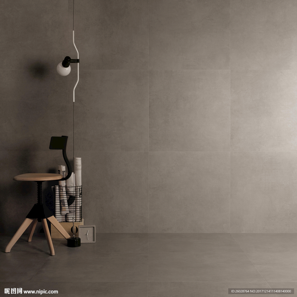 极致简约风格 仿古砖国外效果图