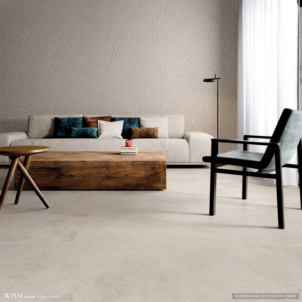 极致简约风格 仿古砖国外效果图