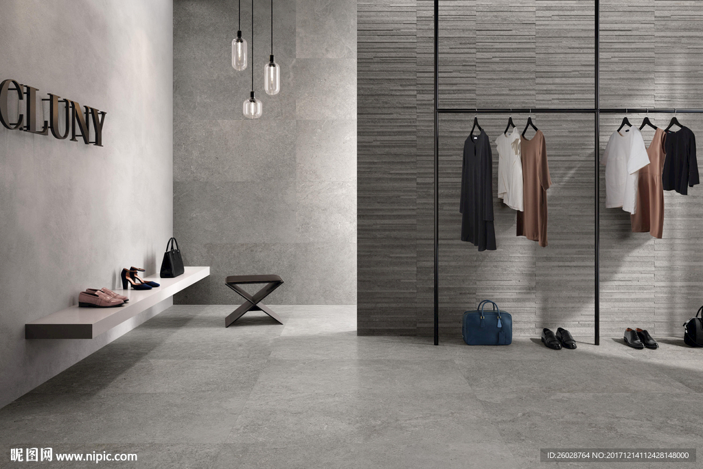 极致简约风格 仿古砖国外效果图