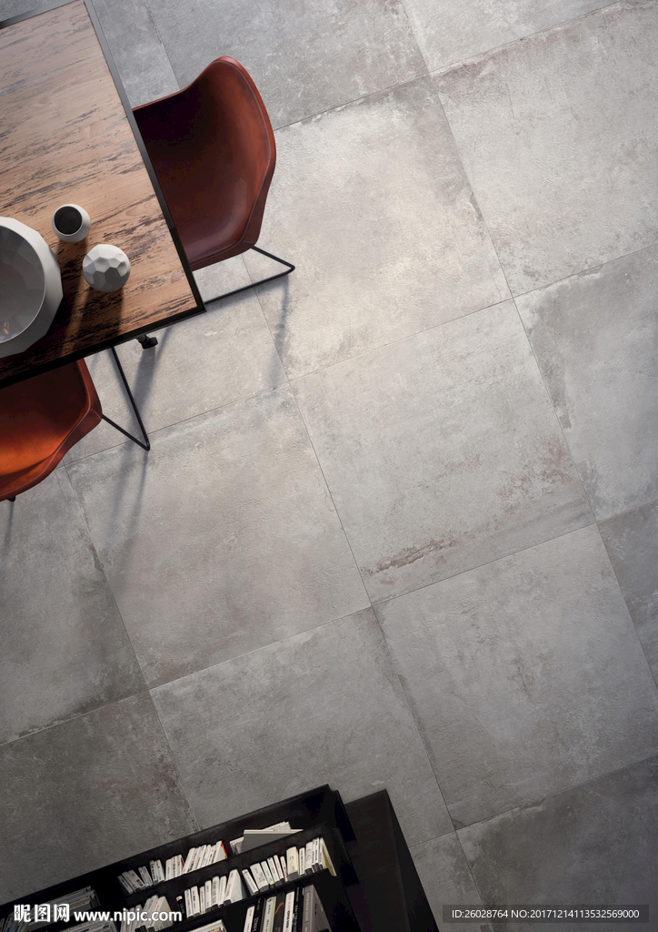 极致简约风格 仿古砖国外效果图