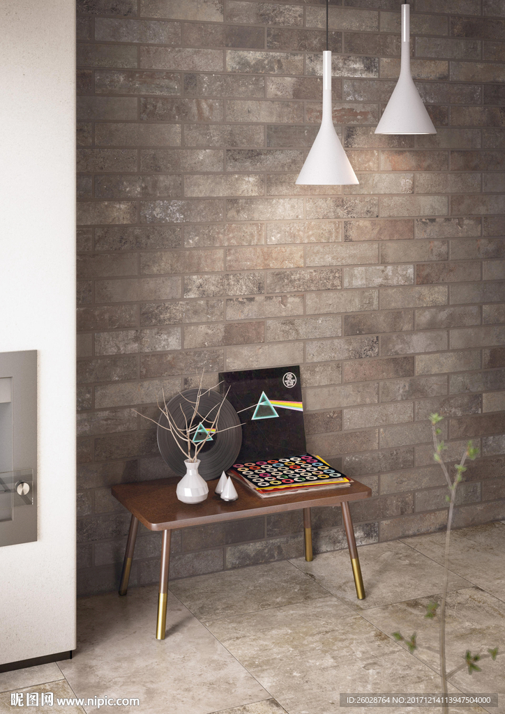 极致简约风格 仿古砖国外效果图