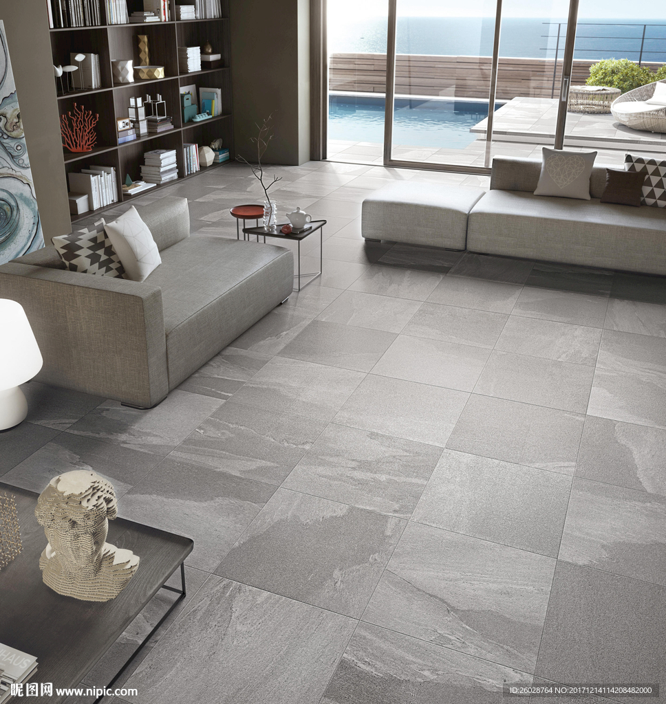 极致简约风格 仿古砖国外效果图