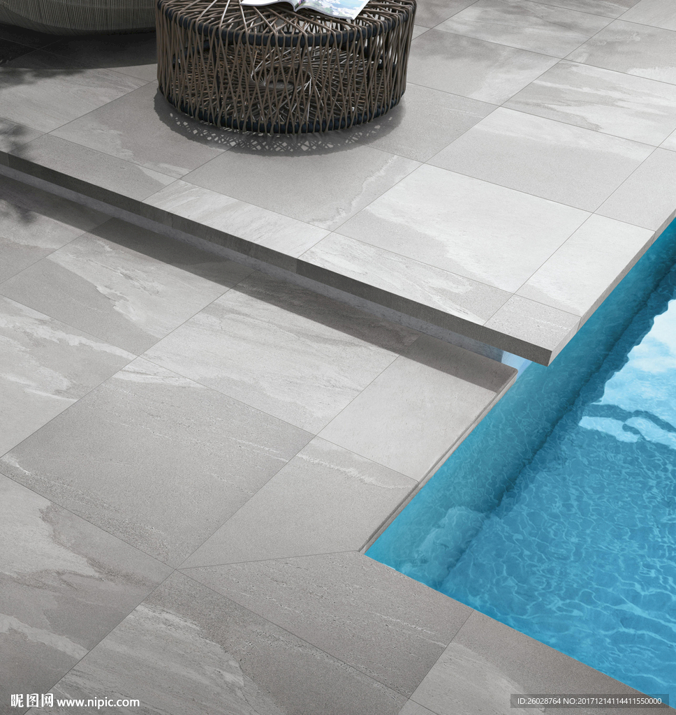 极致简约风格 仿古砖国外效果图