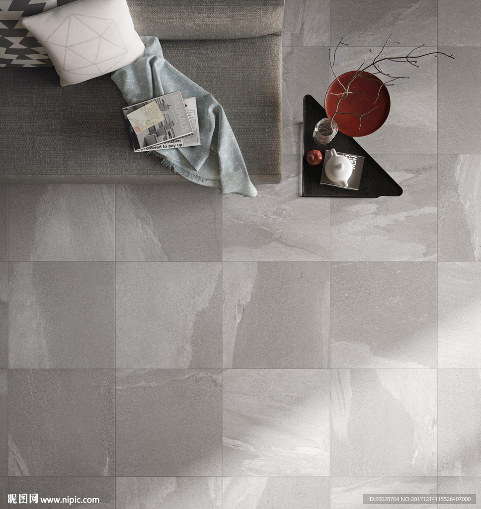 极致简约风格 仿古砖国外效果图