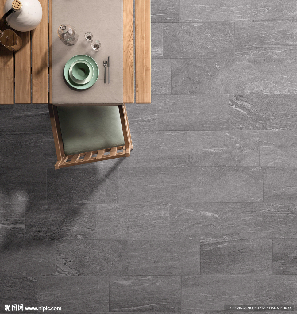 极致简约风格 仿古砖国外效果图