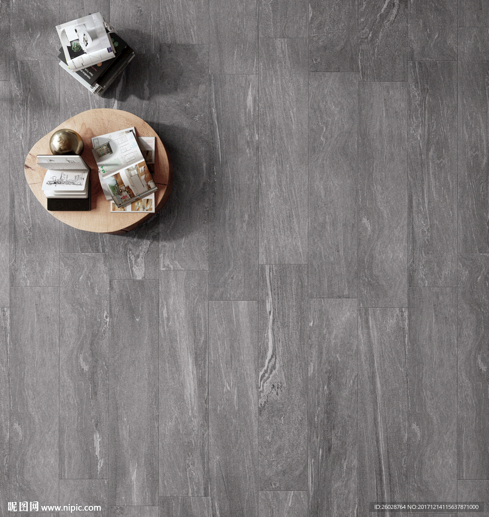 极致简约风格 仿古砖国外效果图