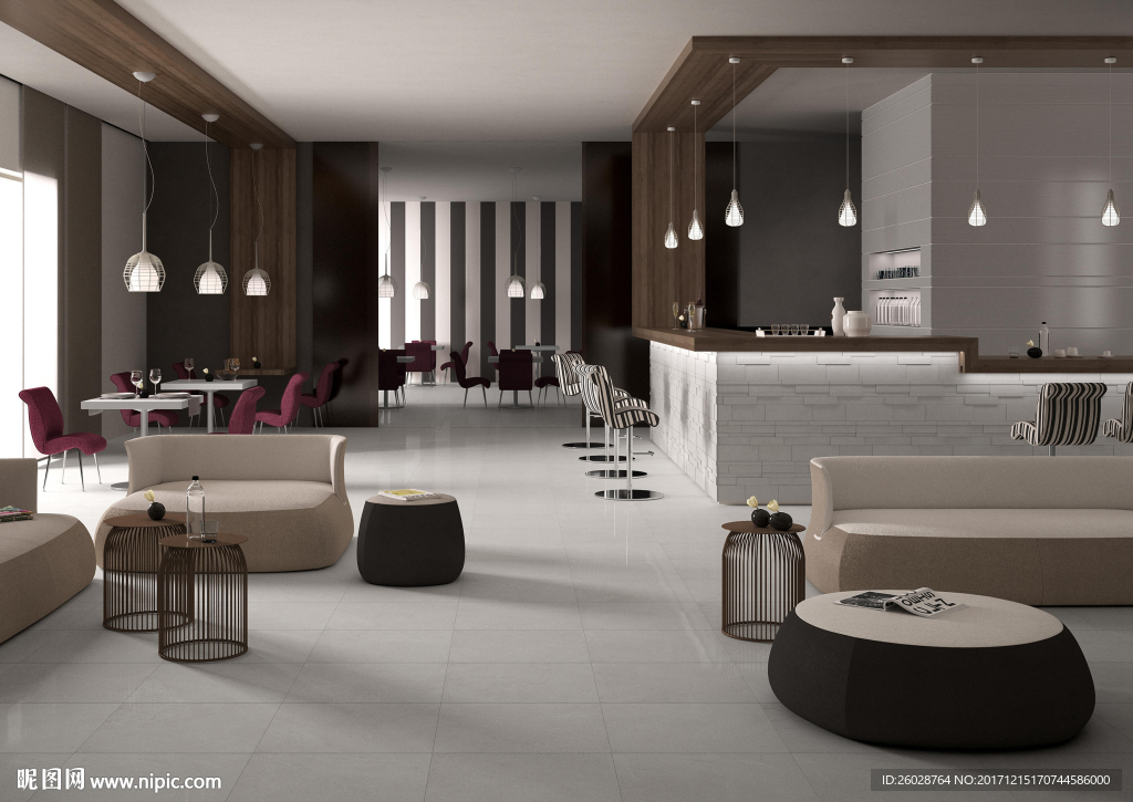 顶级现代风格 仿古砖 瓷砖效果