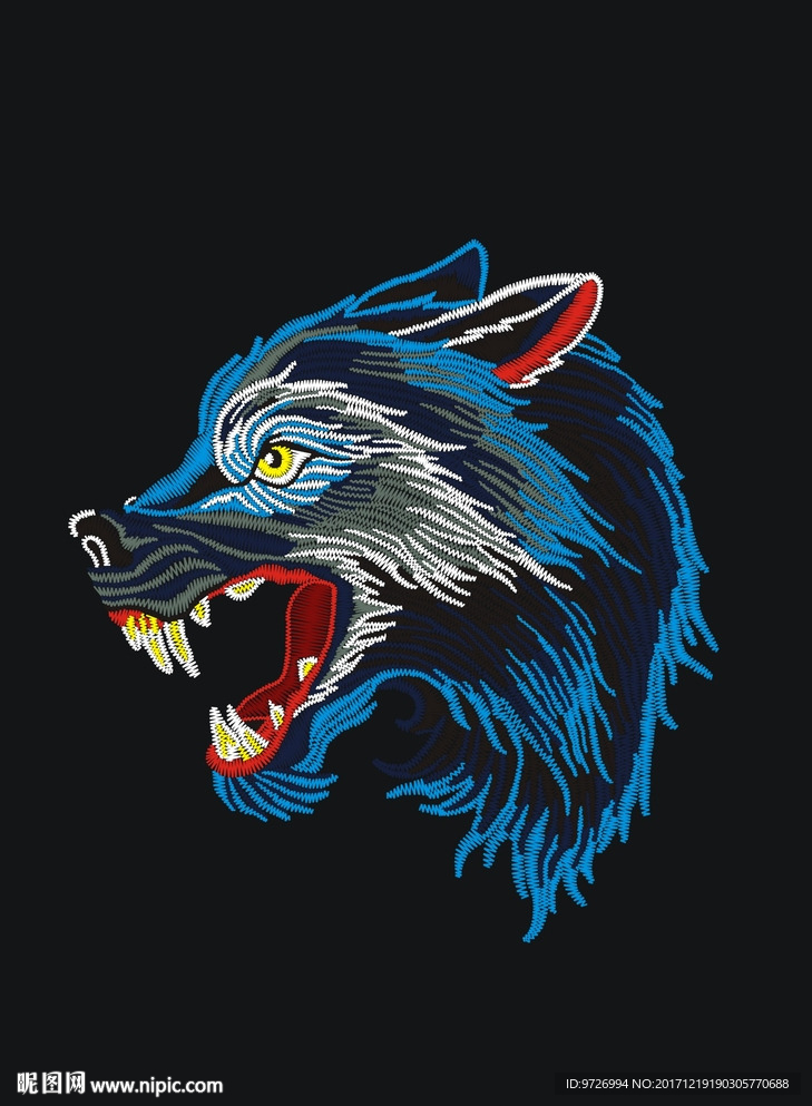 狼头矢量图下载