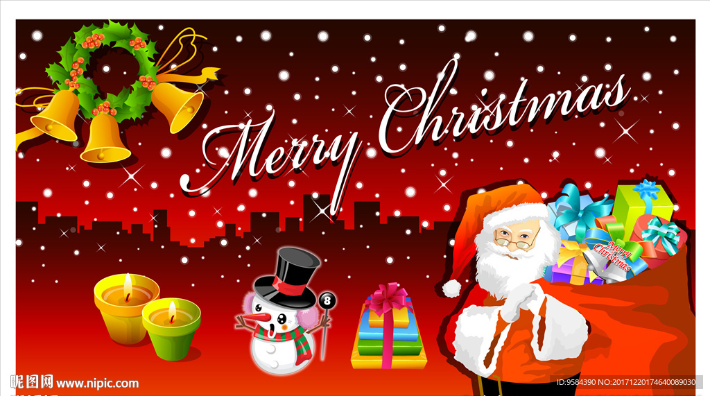 圣诞老人圣诞贺卡