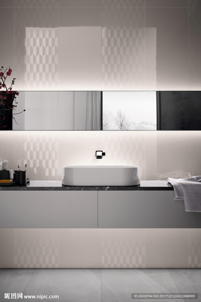 极致现代简约 瓷片 瓷砖效果