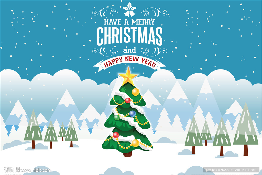 圣诞节贺卡圣诞节背景海报