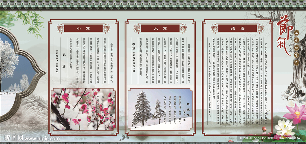古风展板 二十四节气