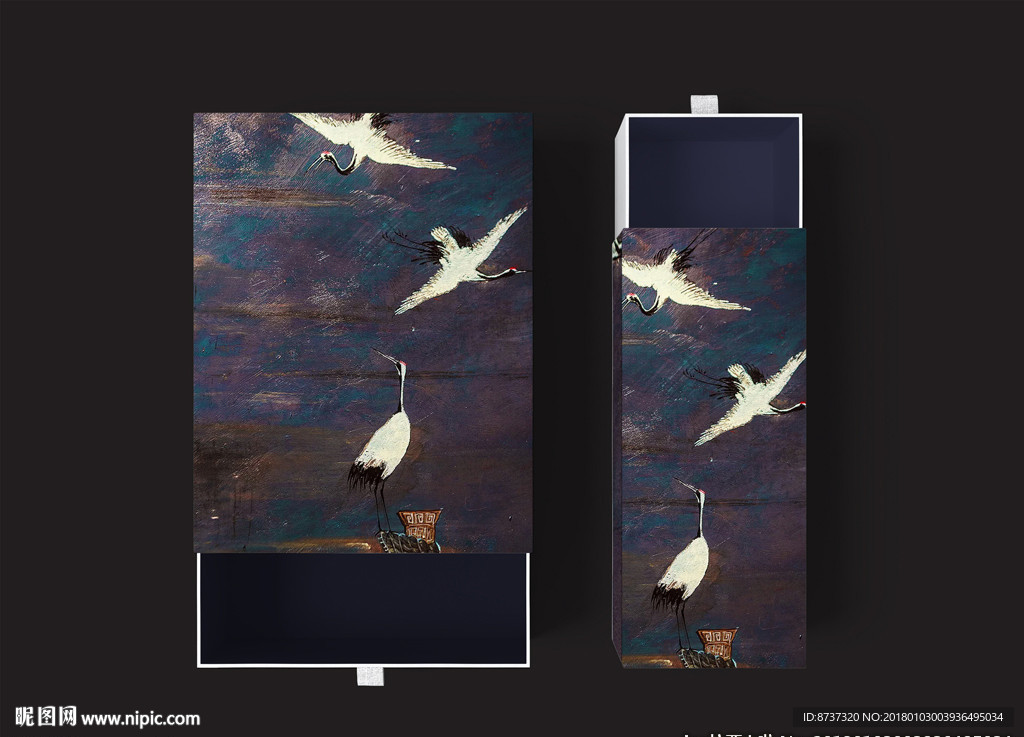 高档礼品礼盒包装效果图PSD