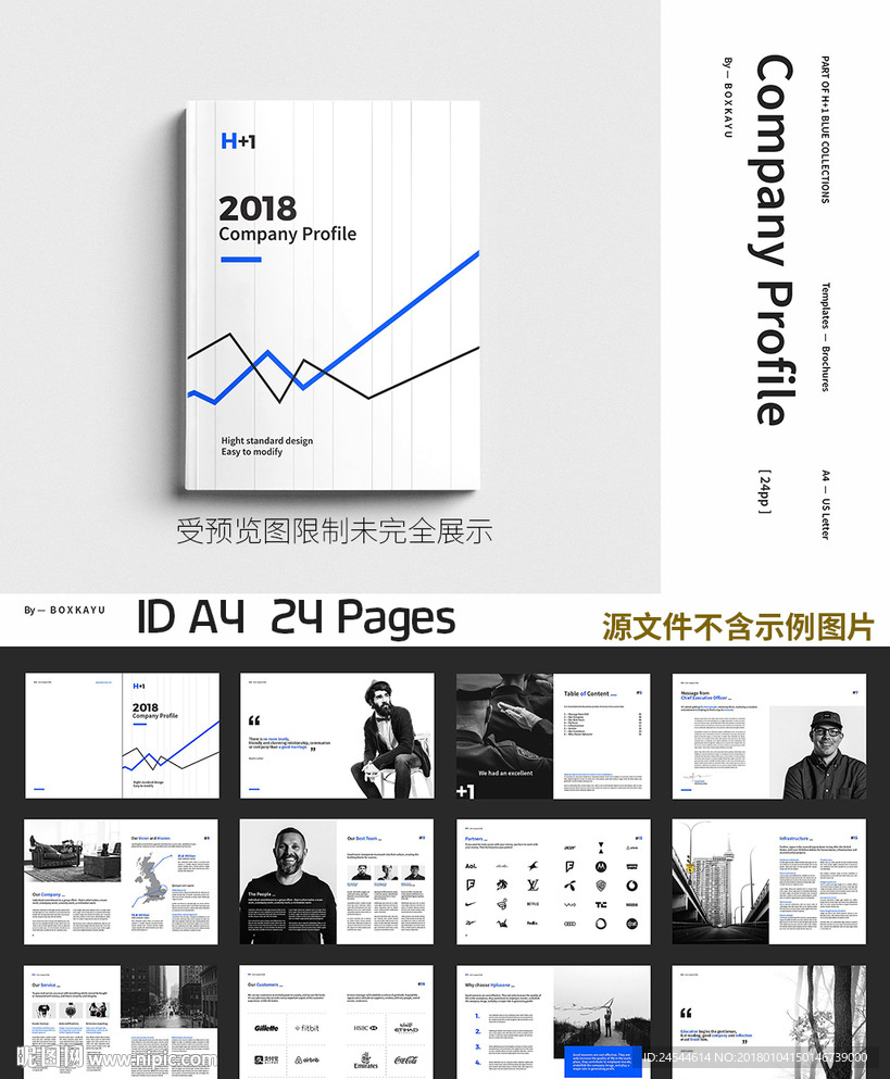 商务年报可行性分析ID模板设计