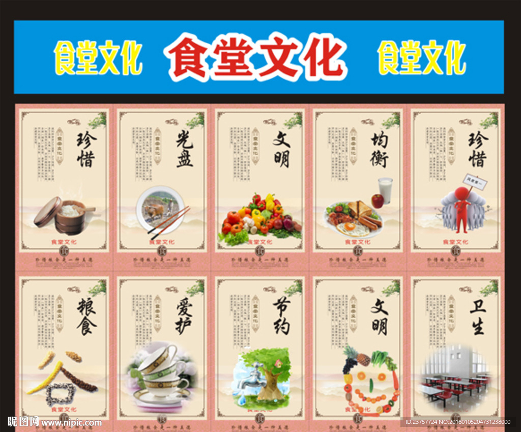 食堂海报告10块制度牌