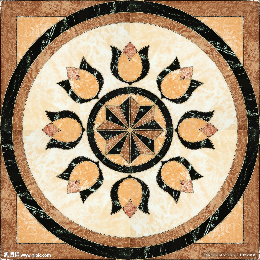 抛晶砖拼花图片