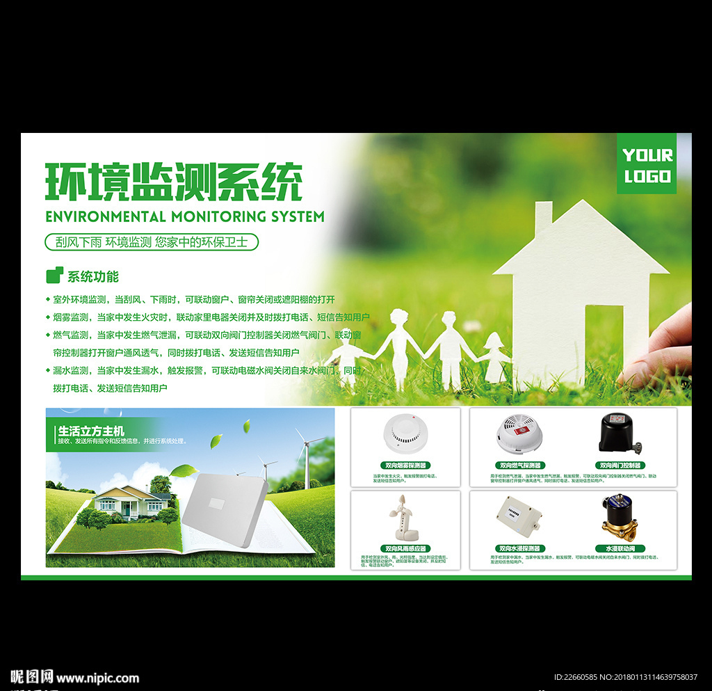 智能家居 环境检测系统灯箱