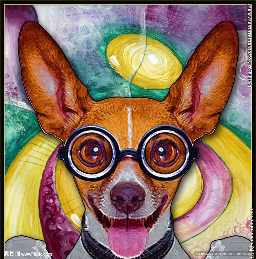 狗狗装饰画