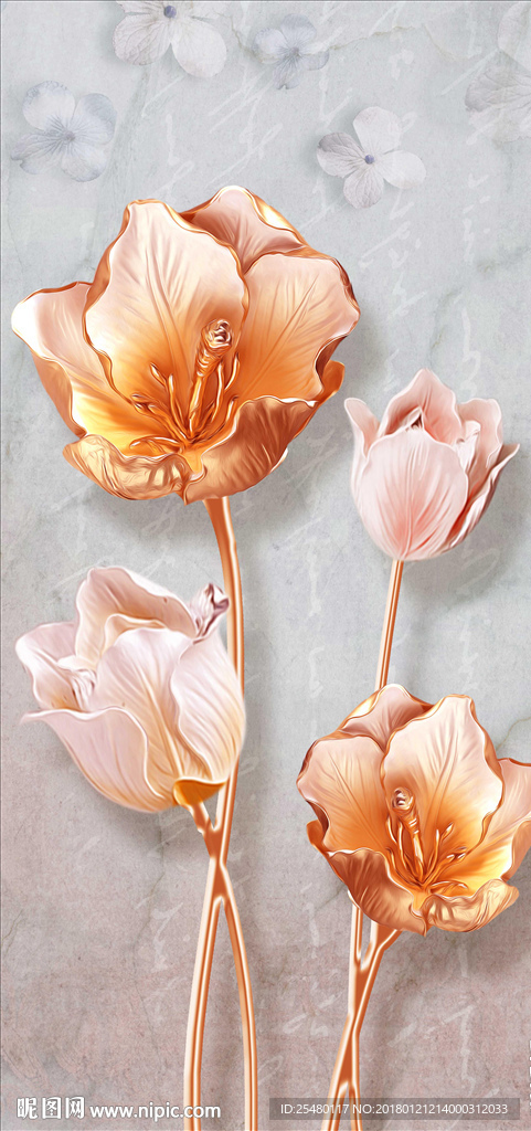 唯美郁金香玄关图片