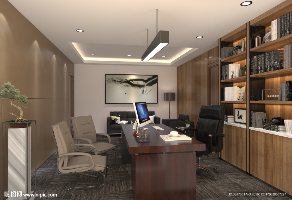 金融公司办公室效果图