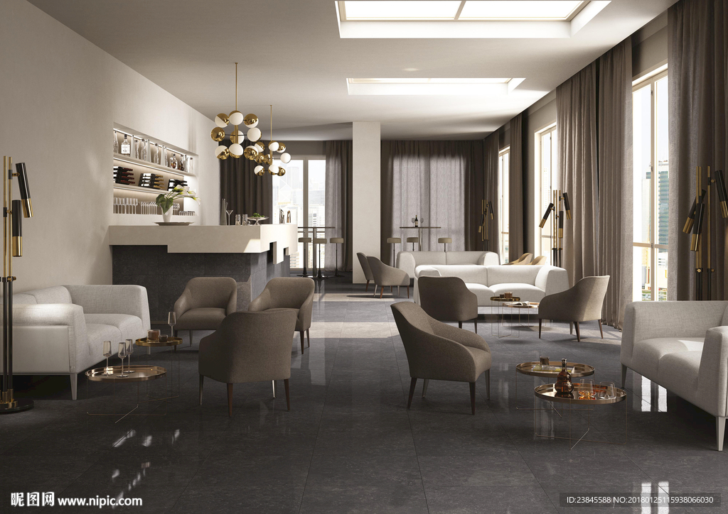 瓷砖效果图 仿古砖 北欧风格