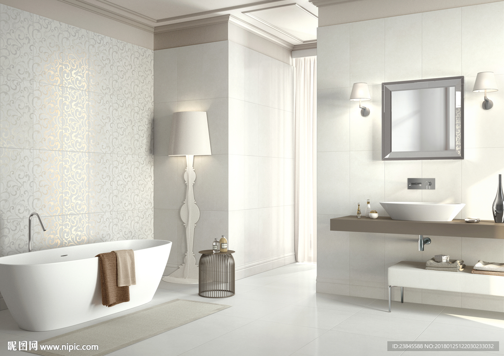 瓷砖效果图 仿古砖 北欧风格