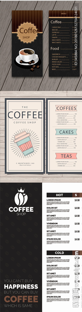 西餐厅菜单模板