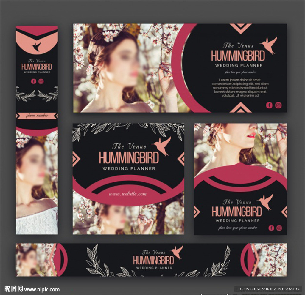 婚礼策划婚纱摄影横幅海报