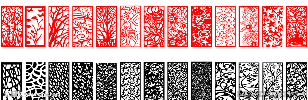 花格 矢量 雕刻