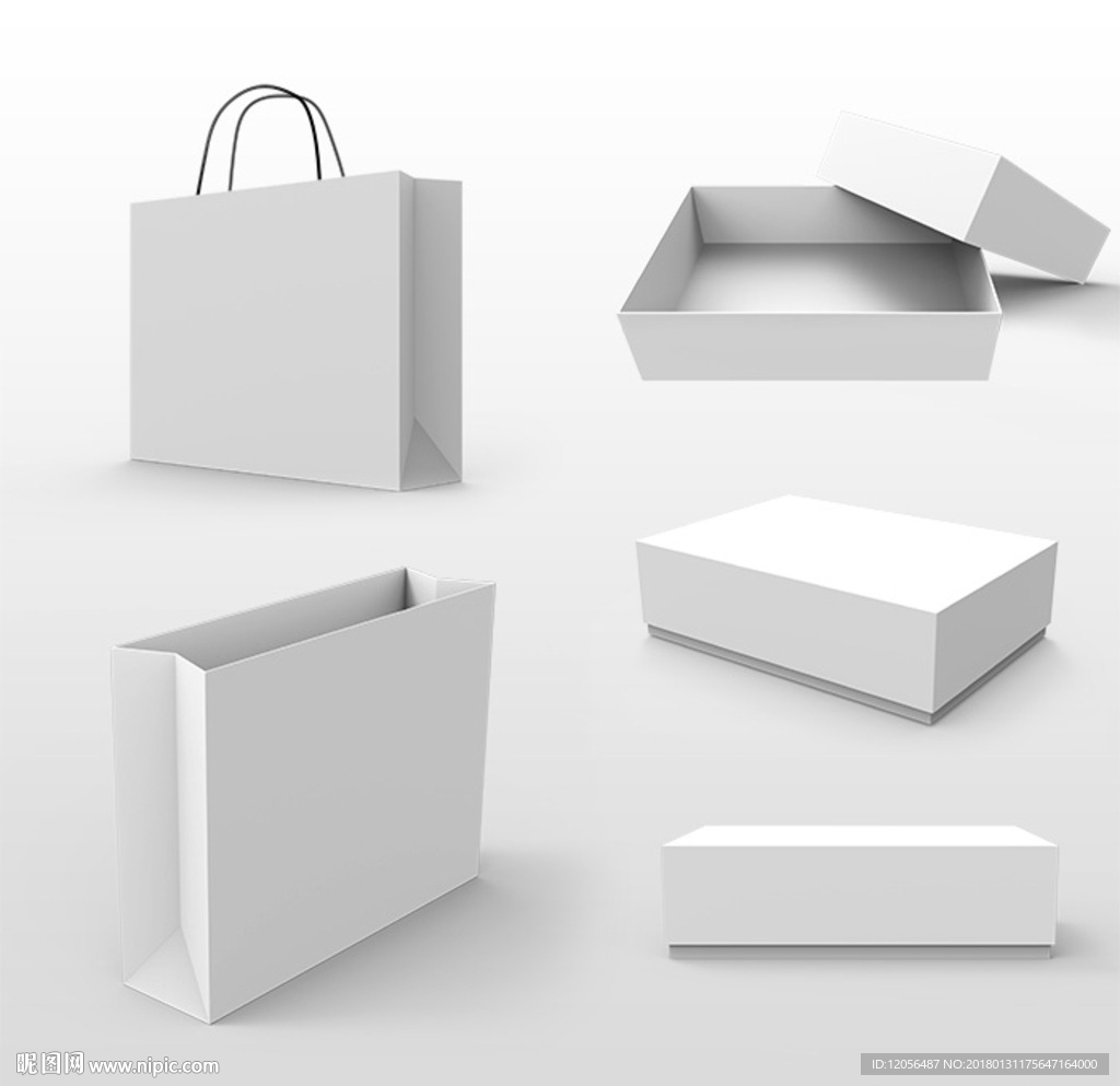 包装盒手提袋礼盒样机