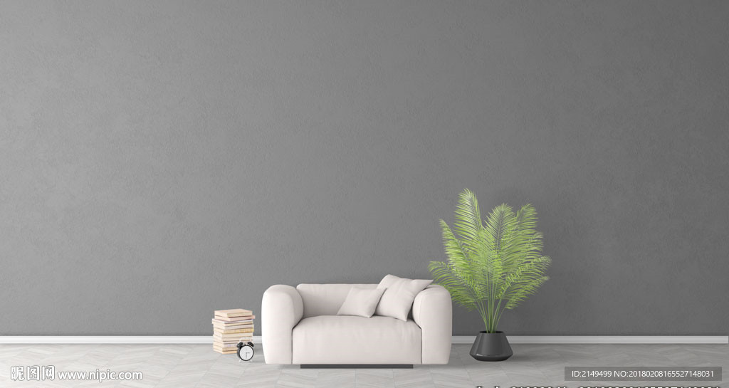 墙面壁纸效果图样机模板