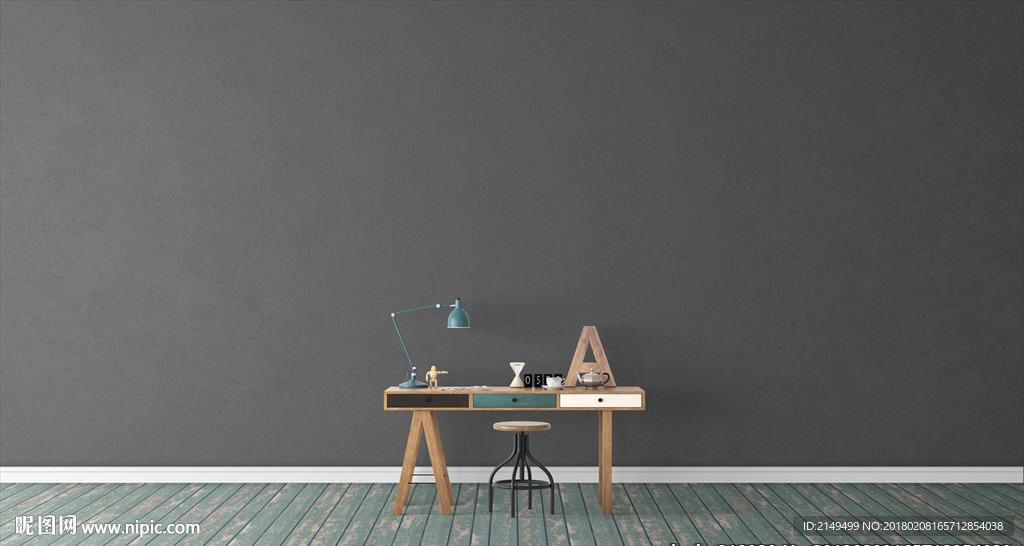 墙面壁纸效果图样机模板