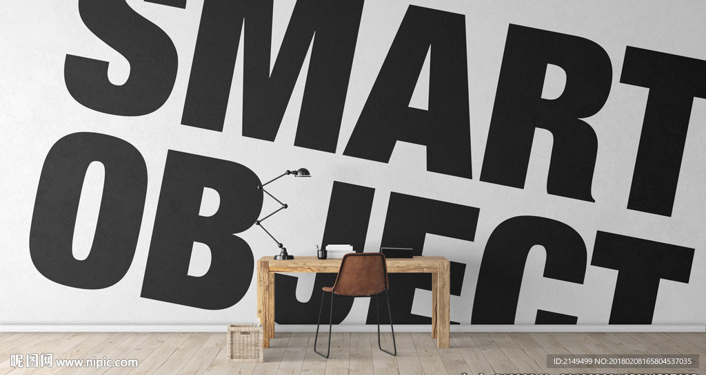 墙面壁纸效果图样机模板