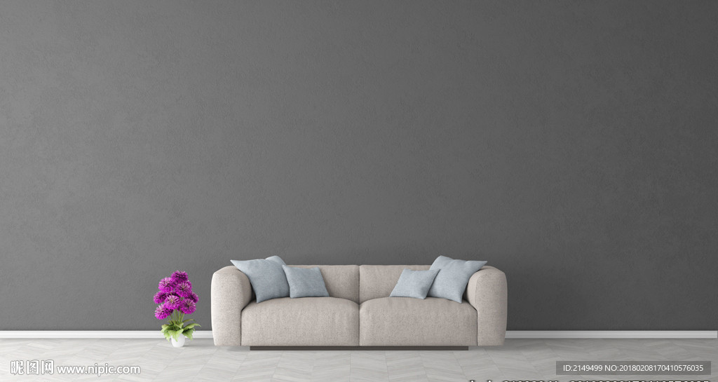 墙面壁纸效果图样机模板