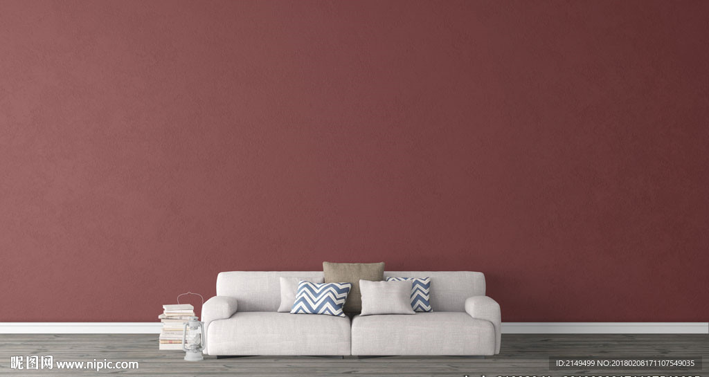 墙面壁纸效果图样机模板