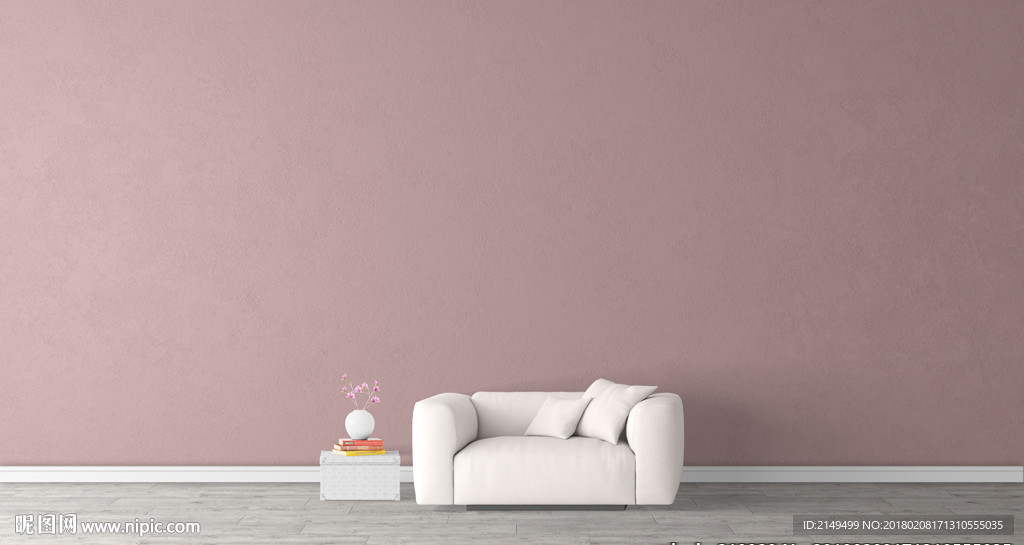 墙面壁纸效果图样机模板