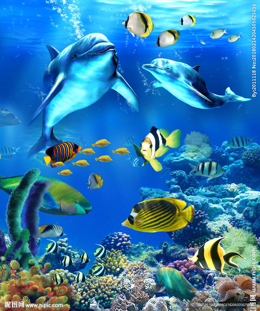 海底世界高清背景墙