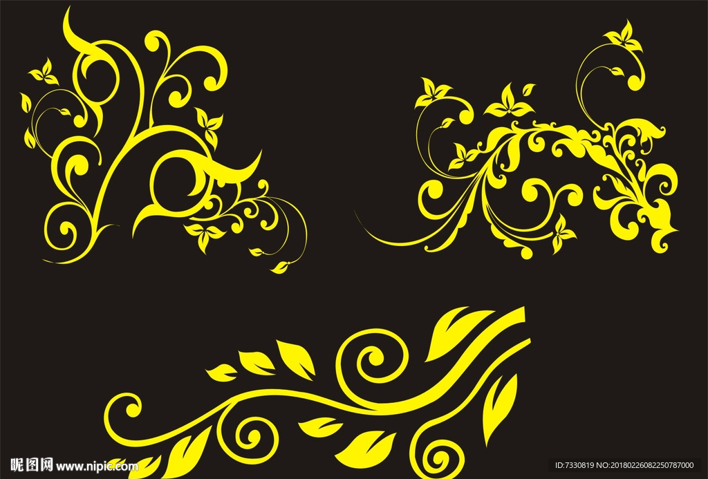 硅藻泥 墙纸 矢量花