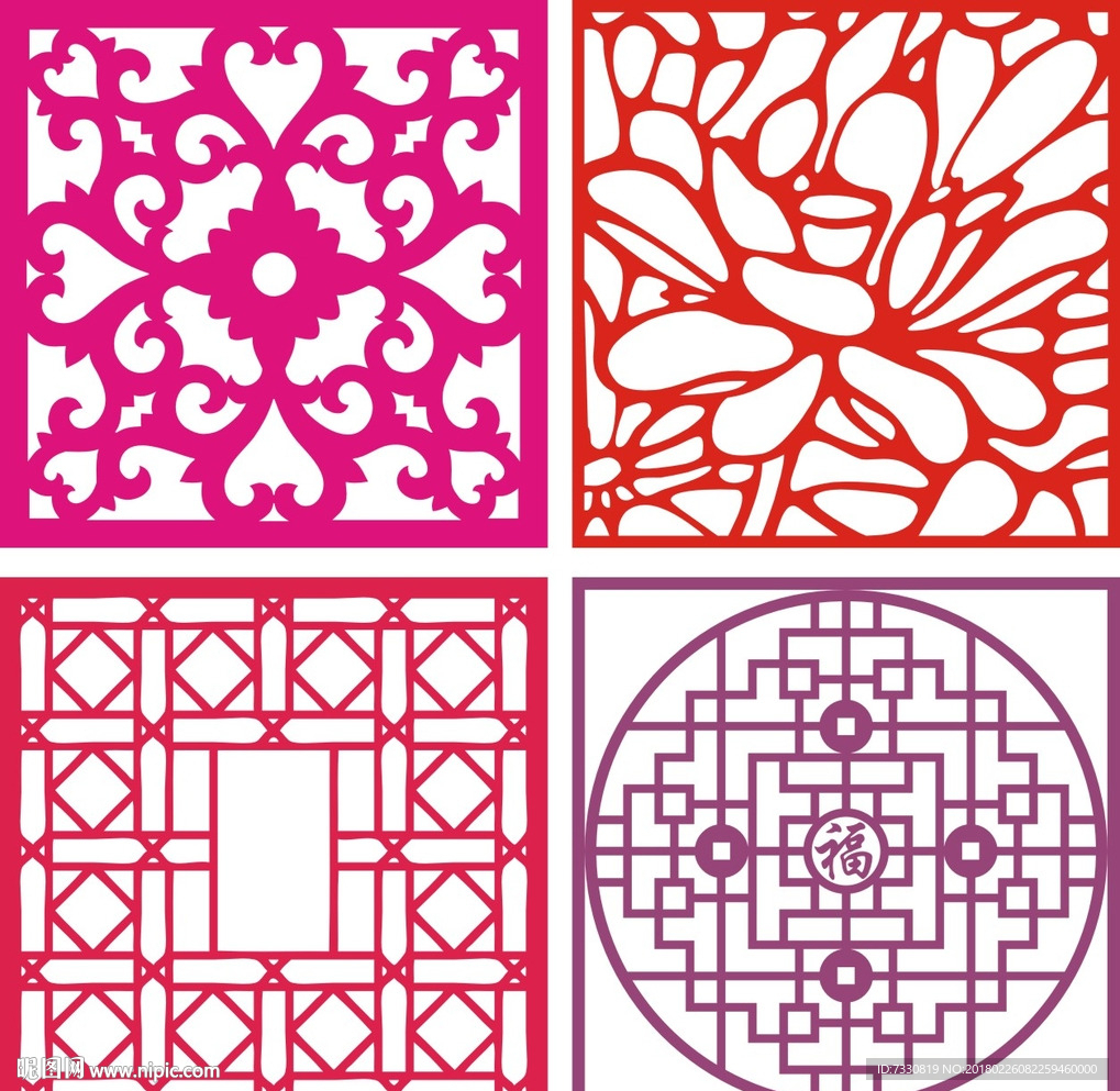 镂空窗花 园林漏窗