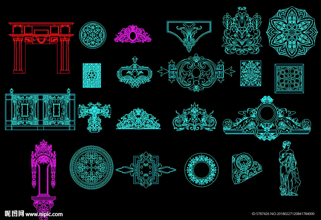 西式雕刻CAD花样