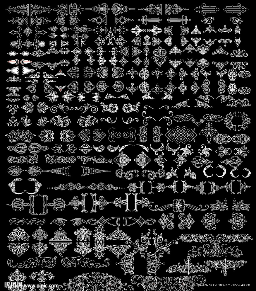 最新流行花形图案