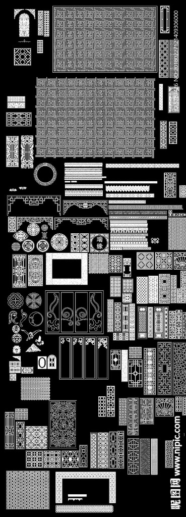 古建筑木雕花纹