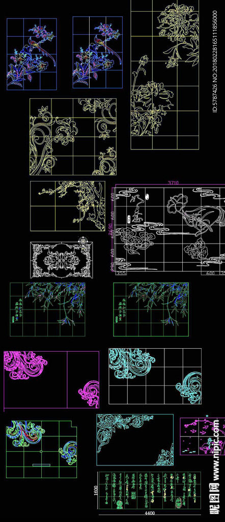 室内装饰墙画CAD图