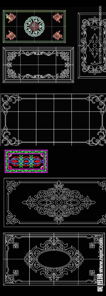 大理石拼花图案